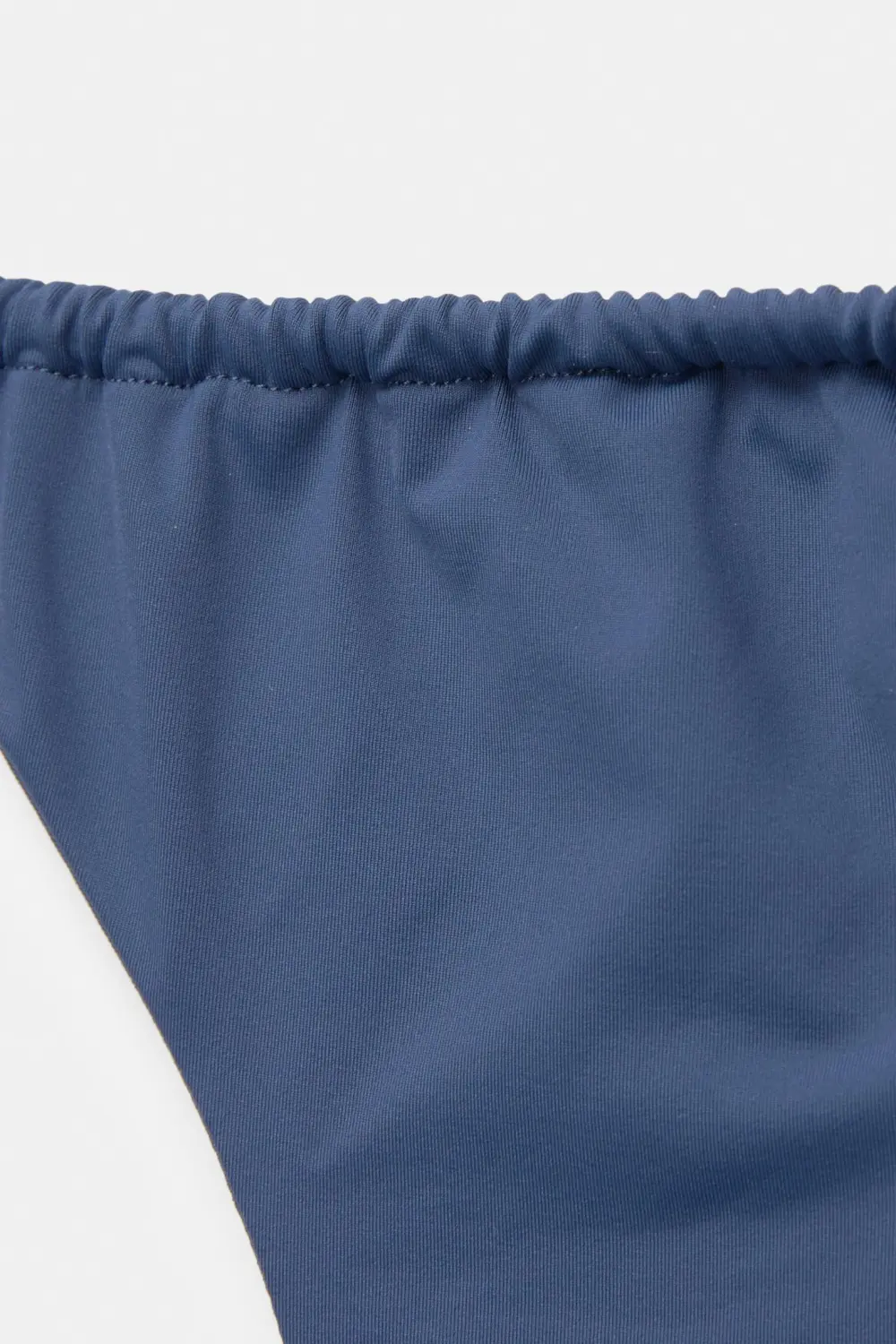 Gathered thong bikini bottoms