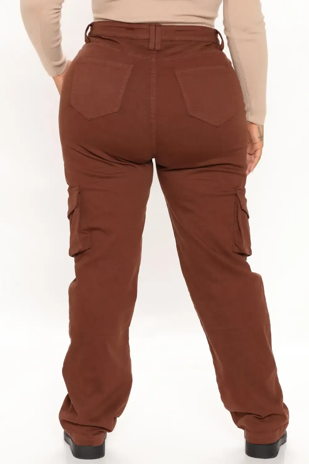Smooth Talker Cargo Boyfriend Jeans - Chocolate