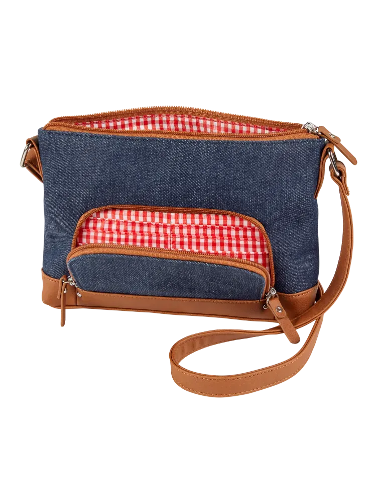 Country Denim Pocket Crossbody Bag