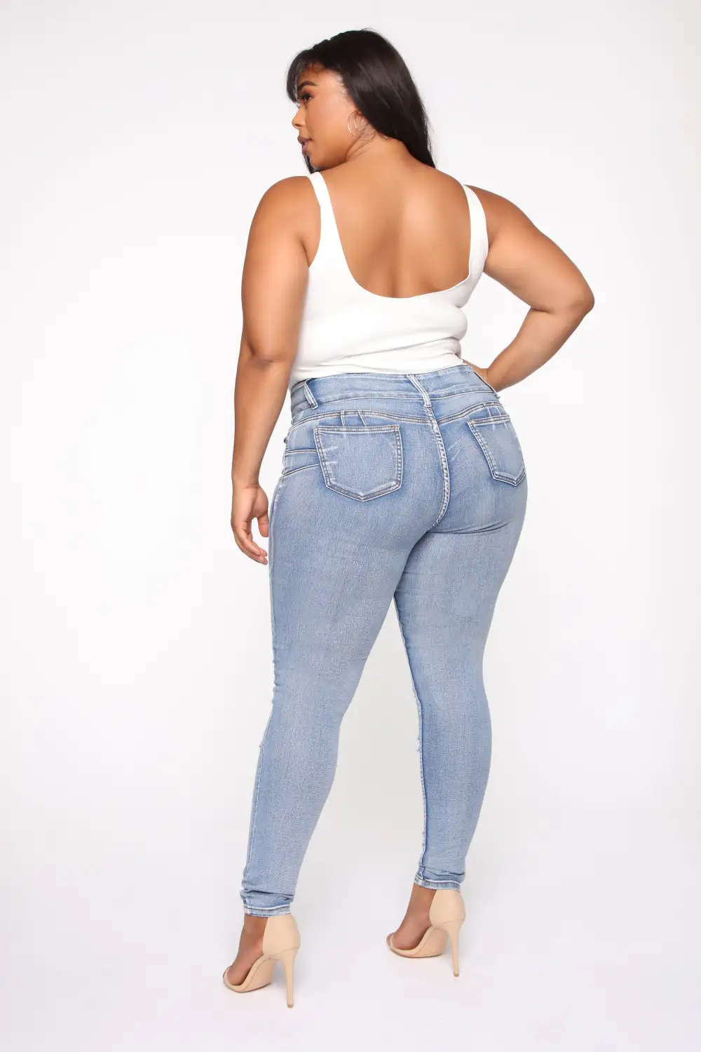 Baby Got Back Booty Lifting Jeans - Light Blue Wash