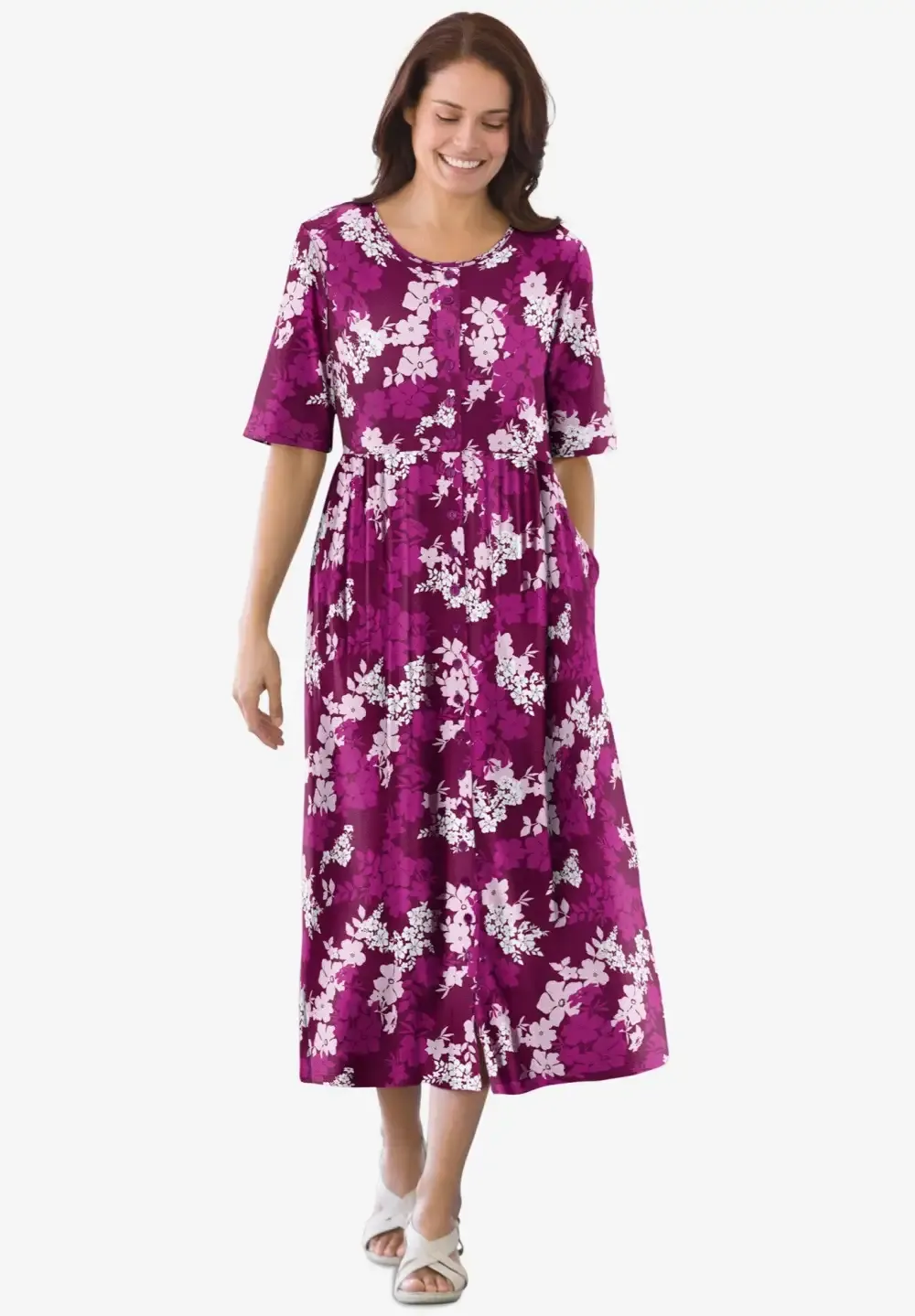 Button-Front Essential Dress