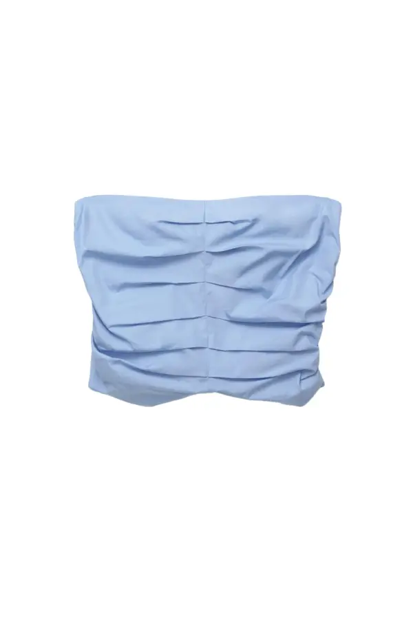 Strapless corsetry-inspired top