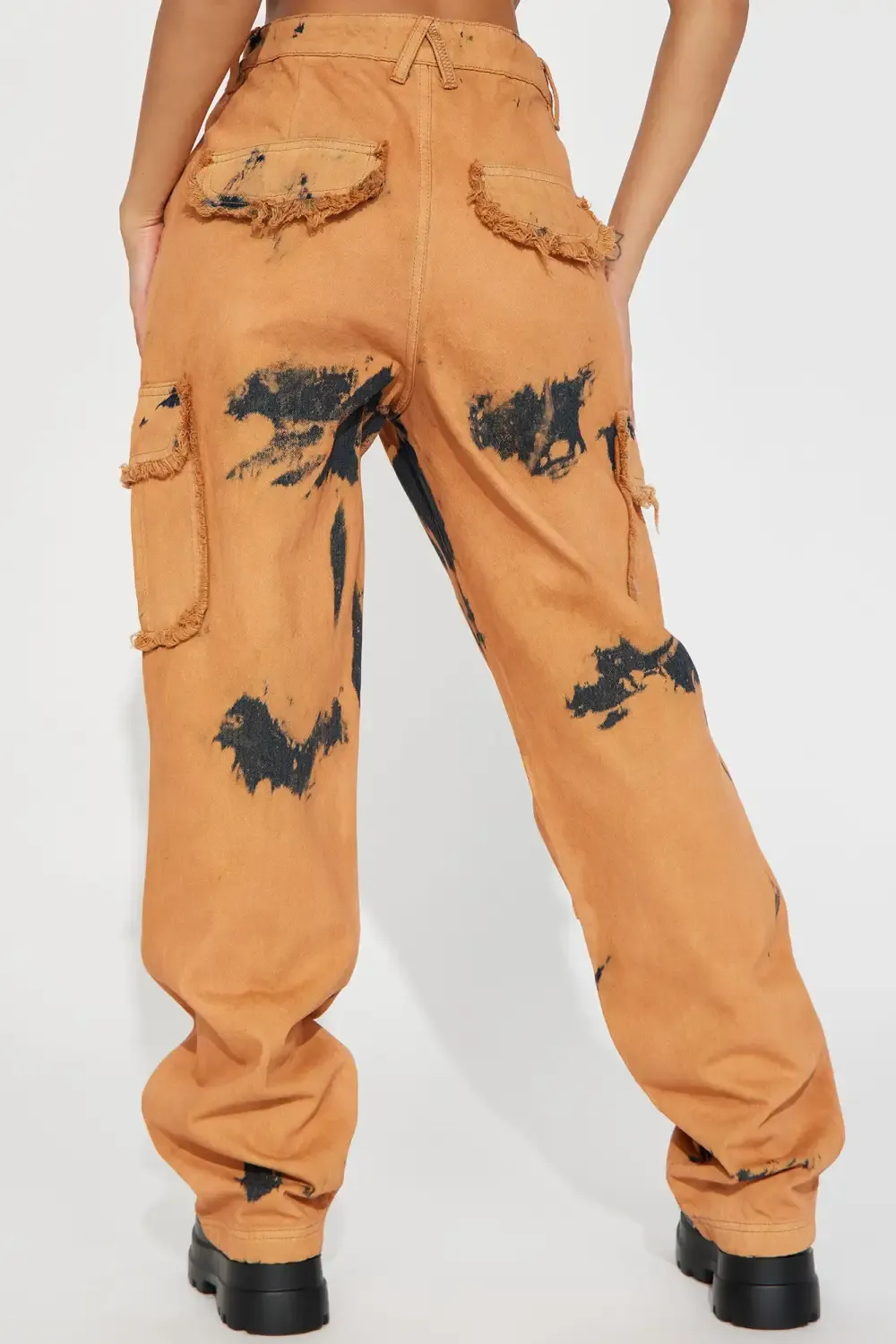 Mix It Up Non Stretch Cargo Jean - Tan