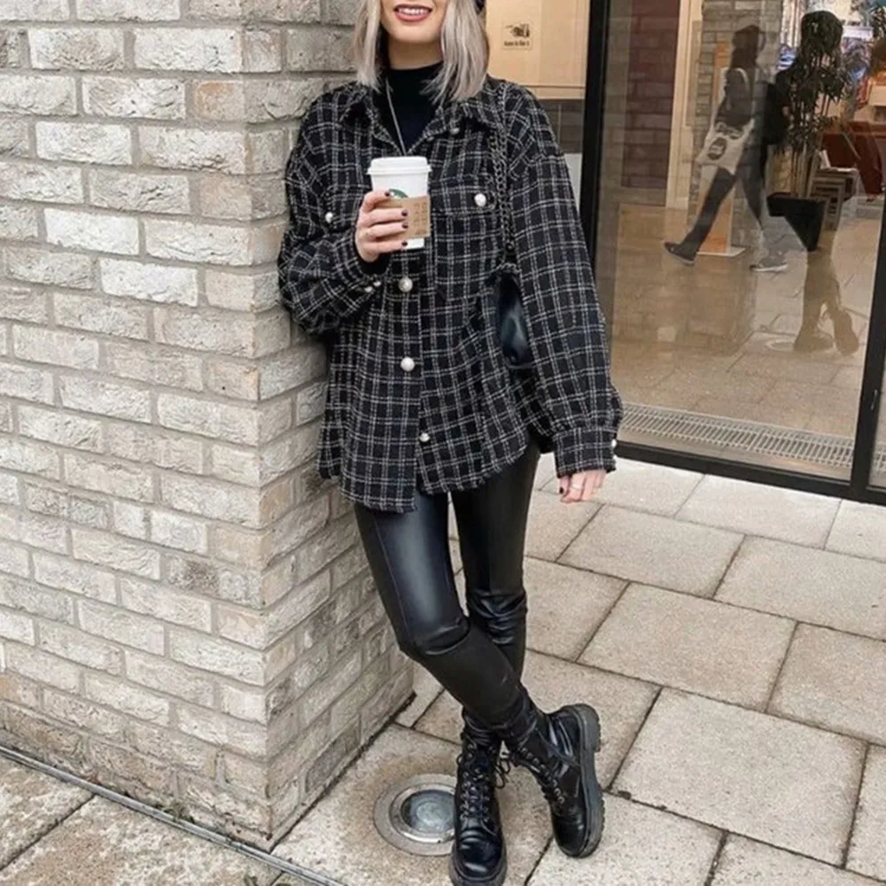 Oversized Vintage Plaid Shirt