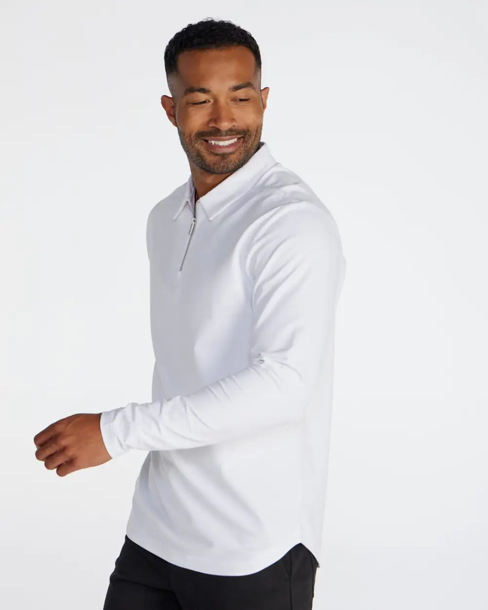 Lux Long Sleeve Zip Polo