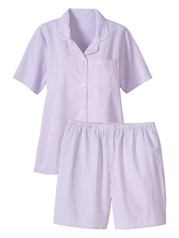 Women's Classic Seersucker Short Pajama Set