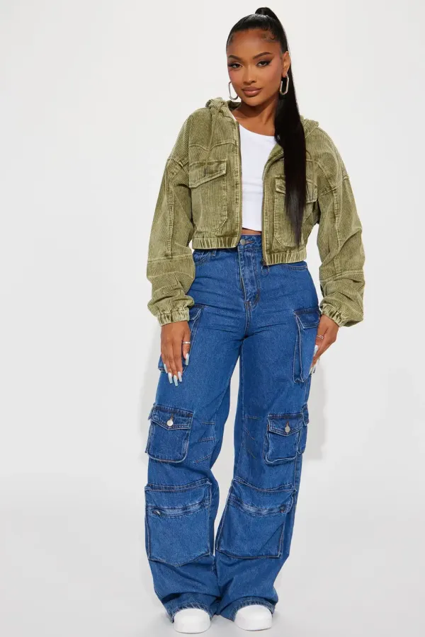 Ellie Corduroy Jacket - Olive