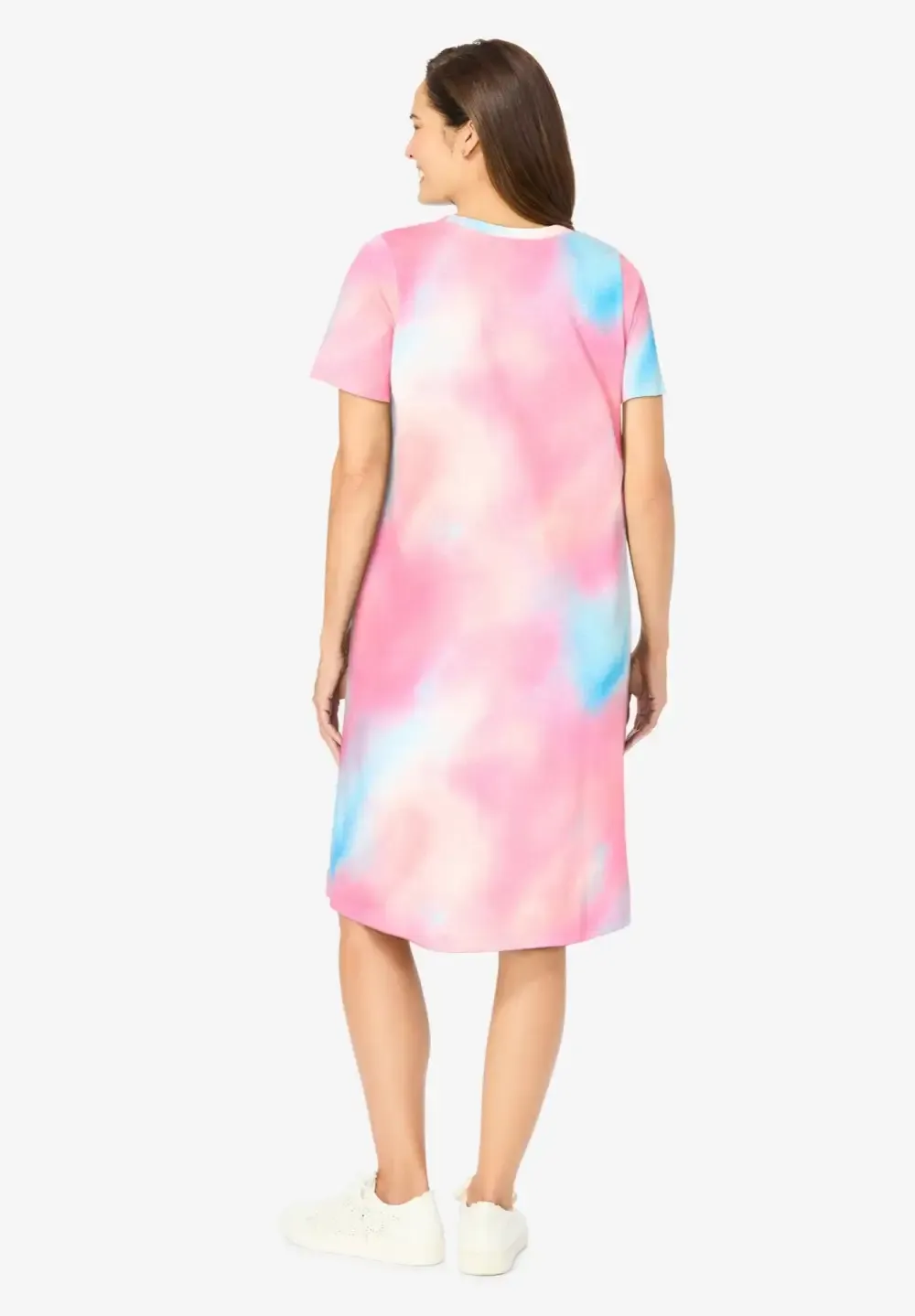 Perfect Short-Sleeve Crewneck Tee Dress