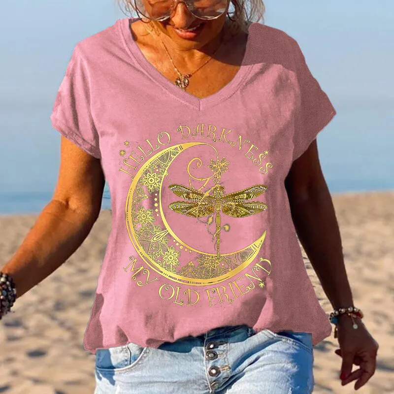 Hello darkness My old friend  Ladies Graphic Tees