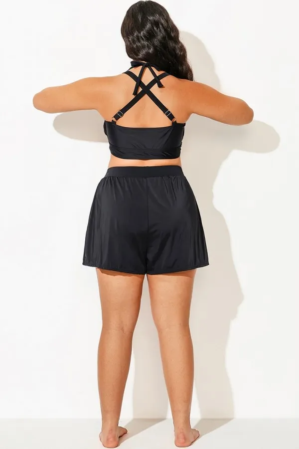 Plus Size Black Women Swim Bottoms