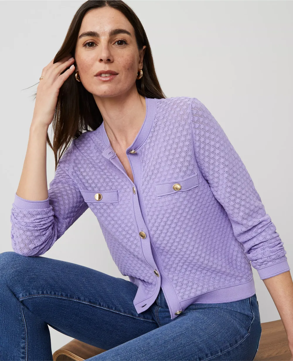 Pointelle Cardigan