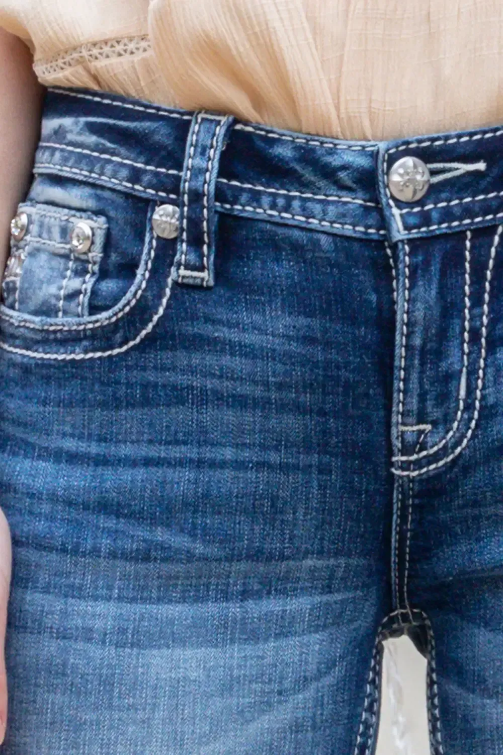 Flared Cross Denim