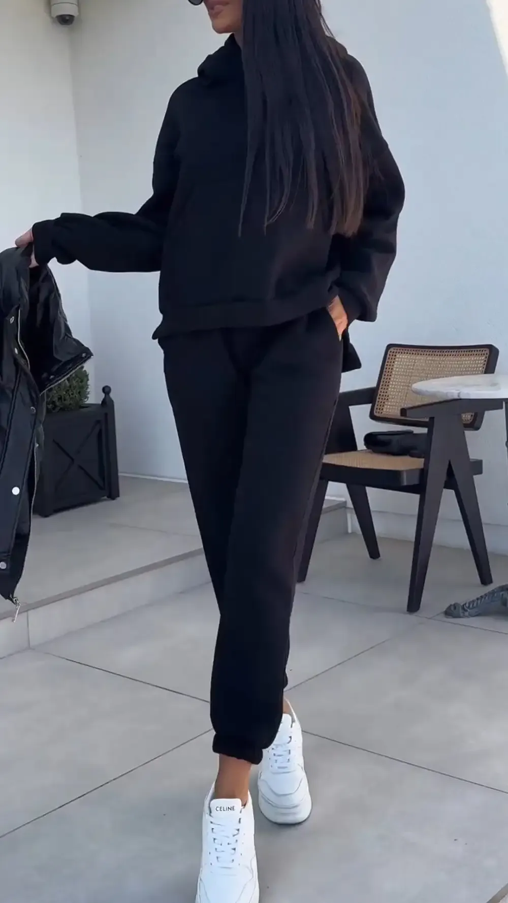 Women's Hooded Long-sleeved Casual Sweatshirt Suit