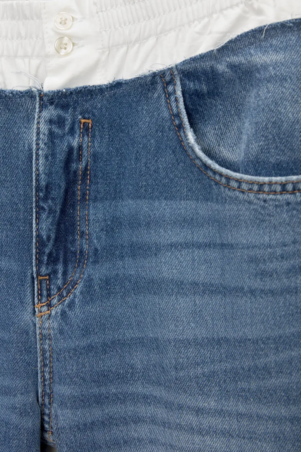 Jeans baggy cintura bóxer