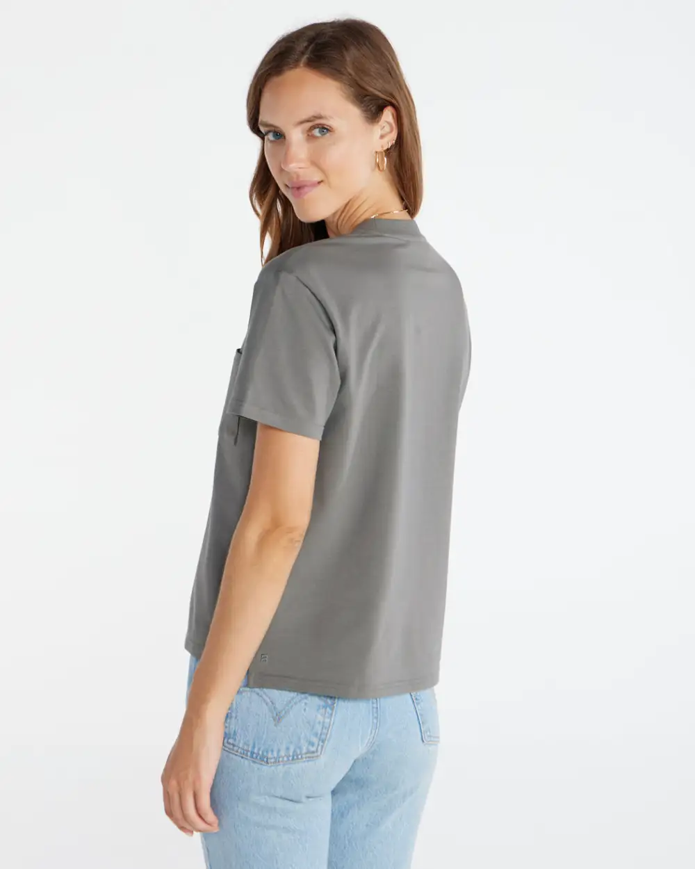 Lux Relaxed Split Hem Pocket Tee