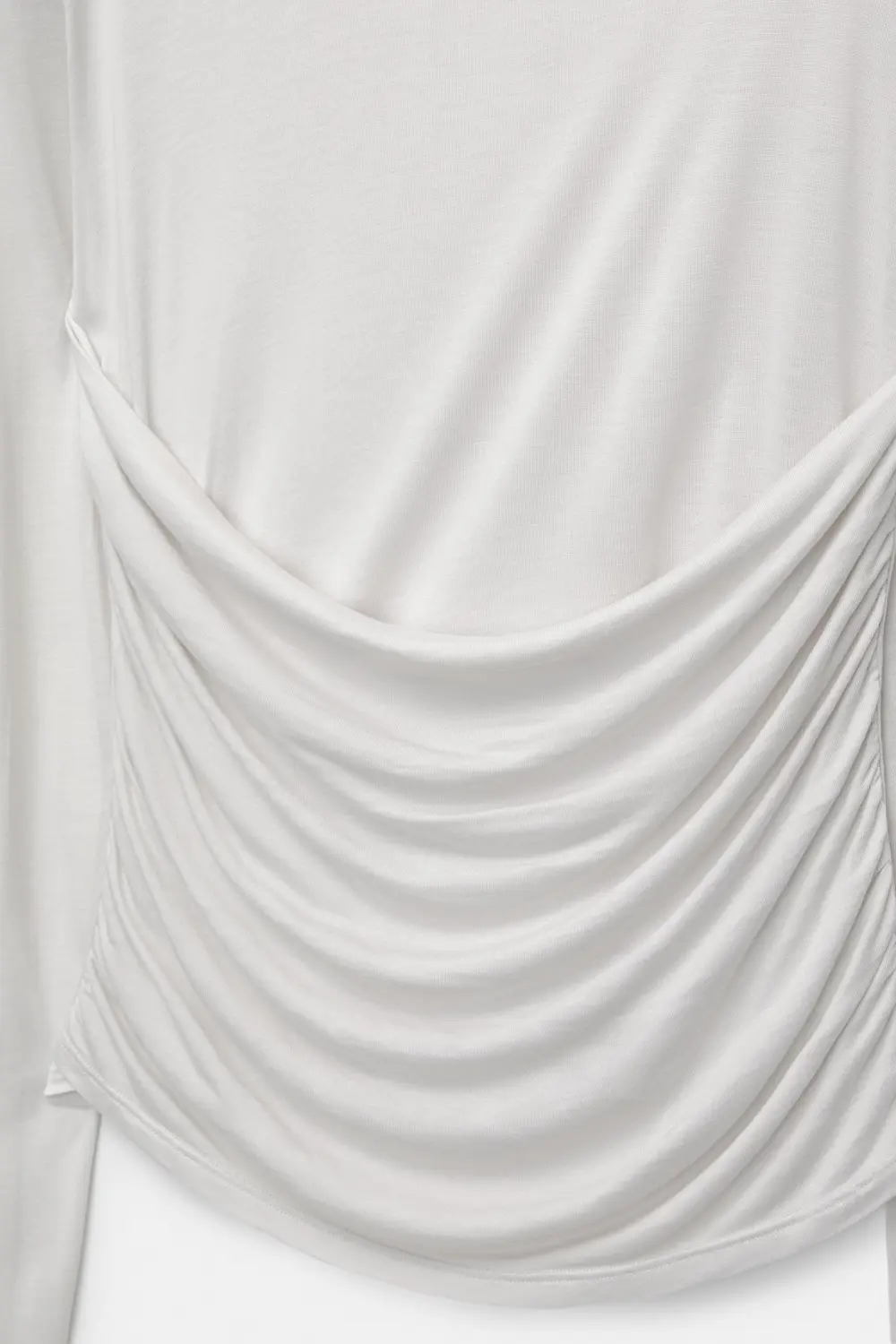 Long sleeve draped T-shirt