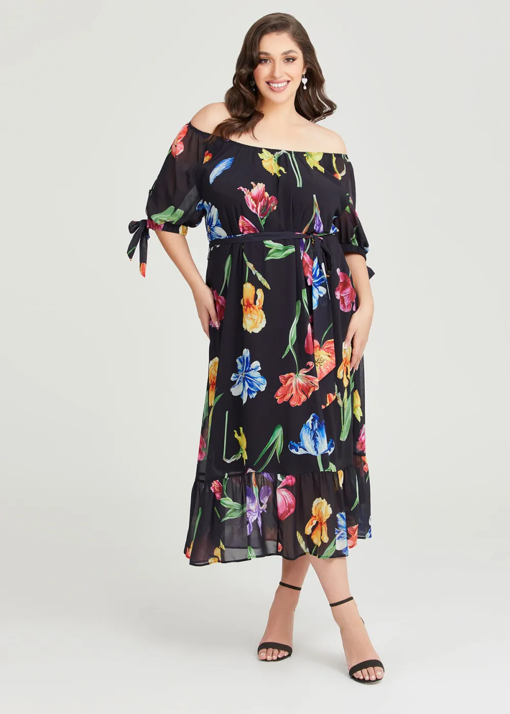 Calla Floral Maxi Event Dress