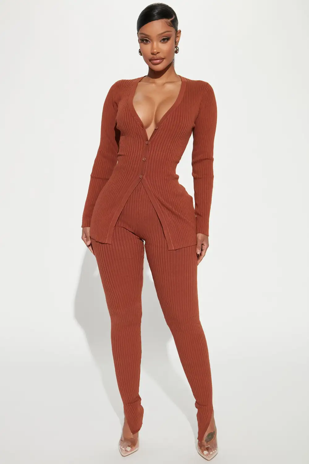 Take Me To The City Sweater Pant Set - Camel