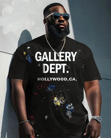 Men'S Plus Size Gallery Dept Print T-Shirt Shorts Set