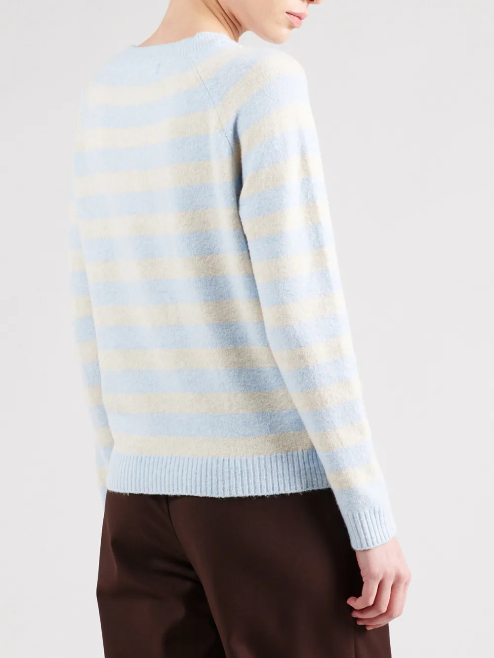 Striped Crew Neck Long Sleeve Sweaters