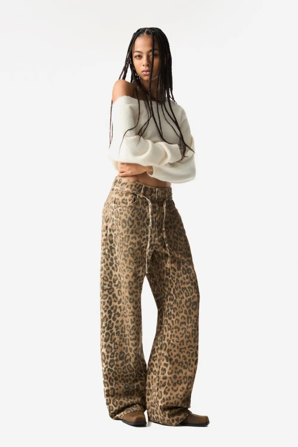 Jeans leopardo cinturón