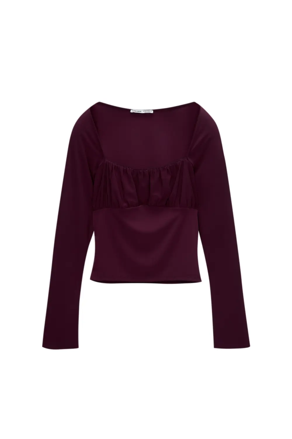 Long sleeve balconette top