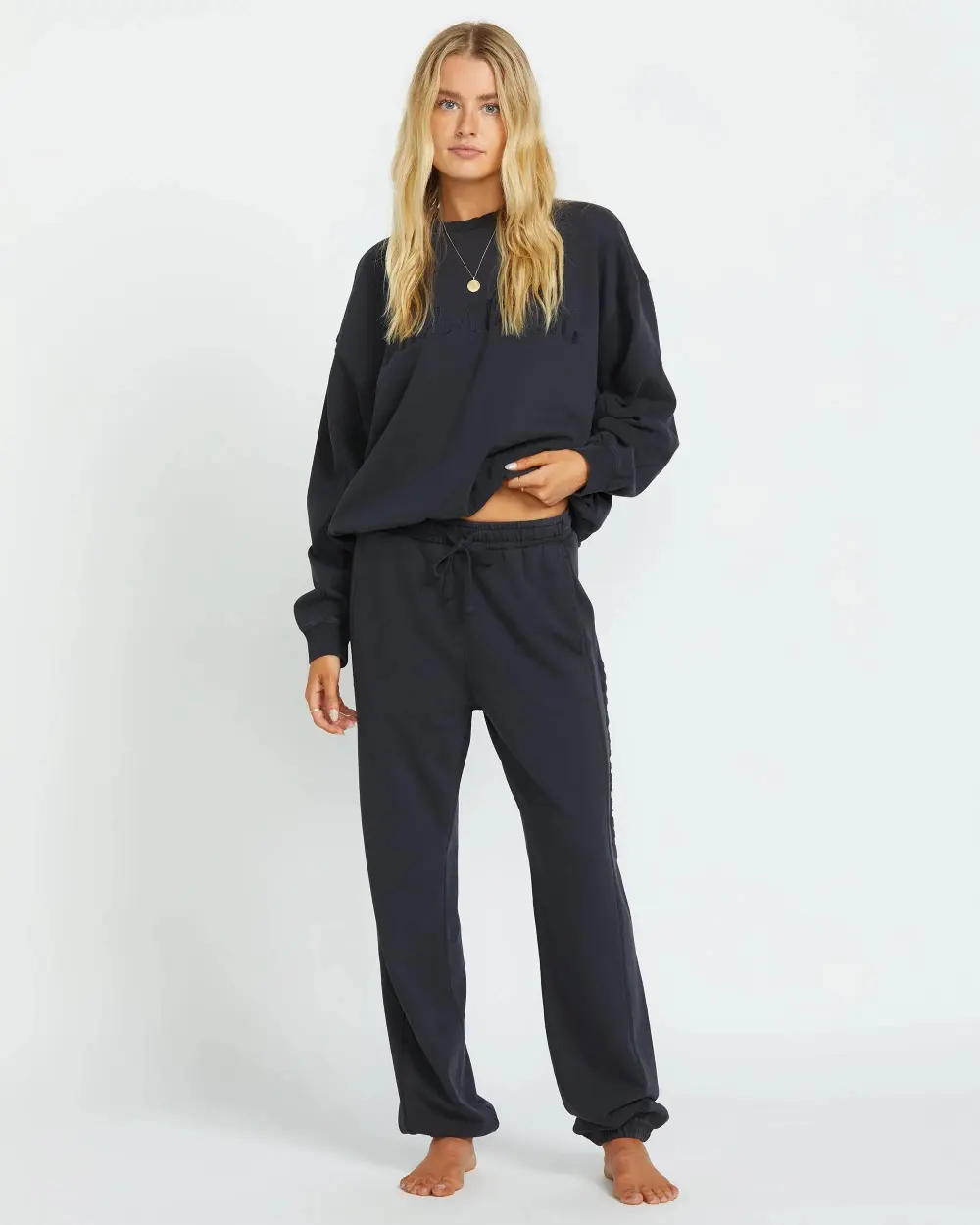 So Typical Elastic Waist Pants - Black Pebble