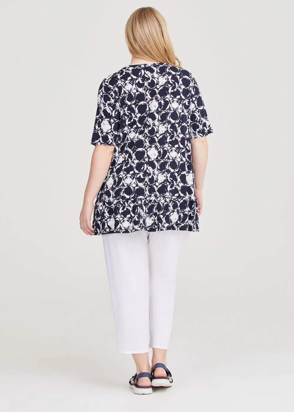 V-neck Foil Spot Top