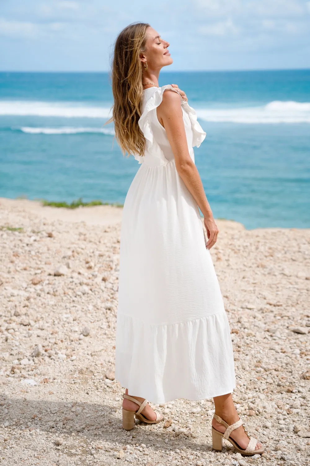 Celestial Dream White Maxi Dress