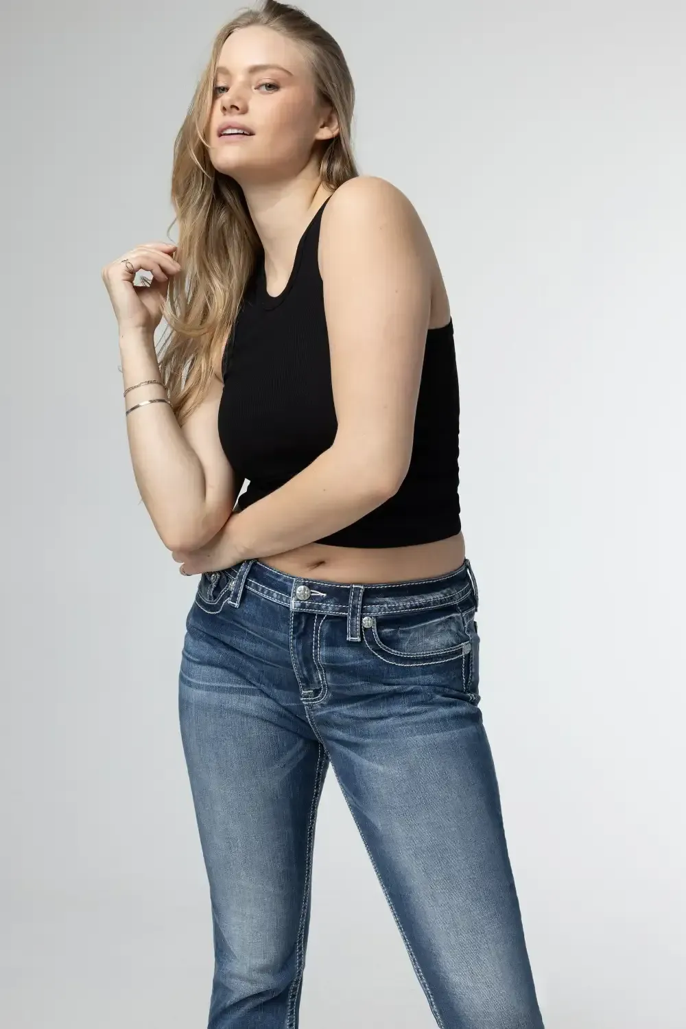 Fleur Glass Straight Jeans