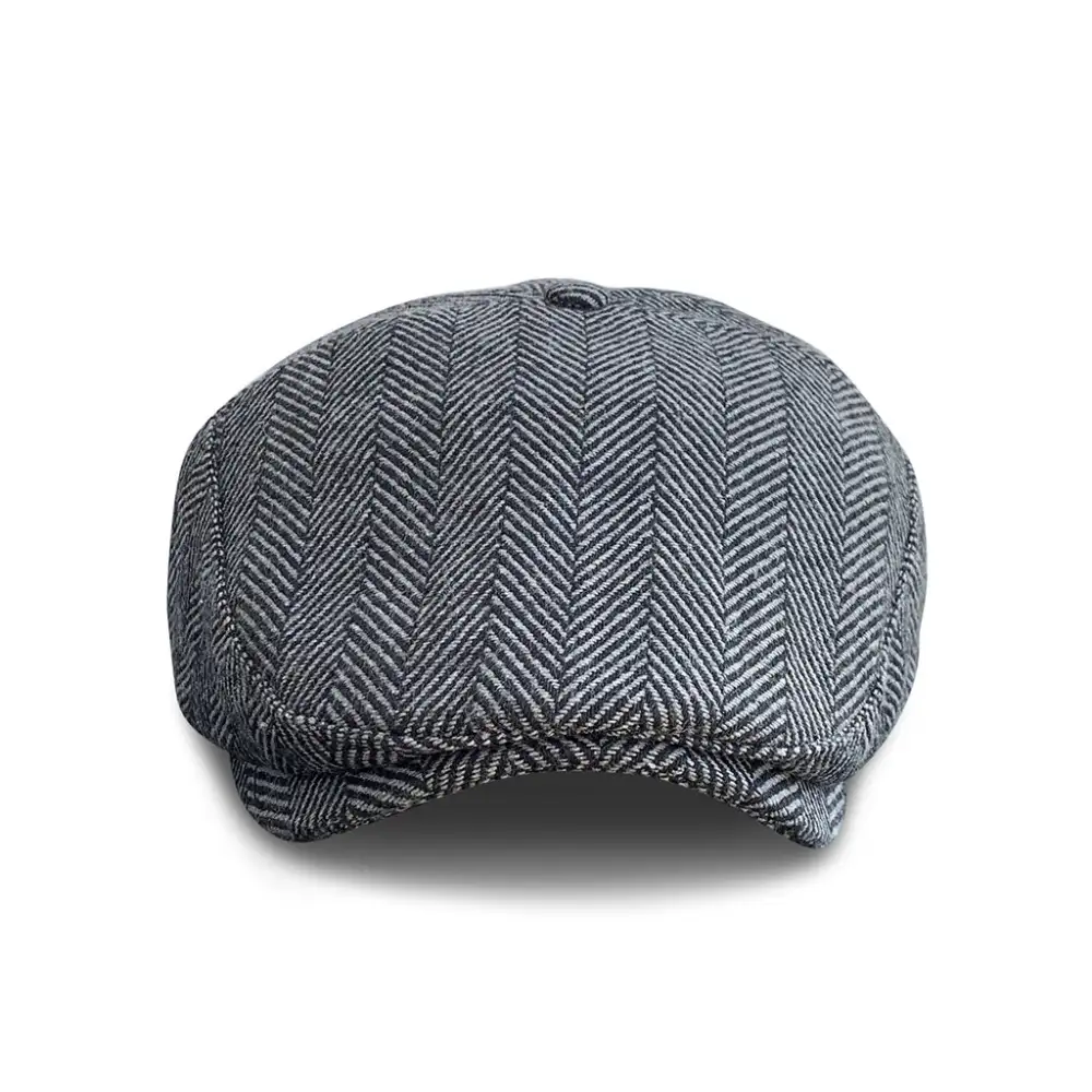 The Original 5-Panel Boston Scally Cap - Grey Herringbone