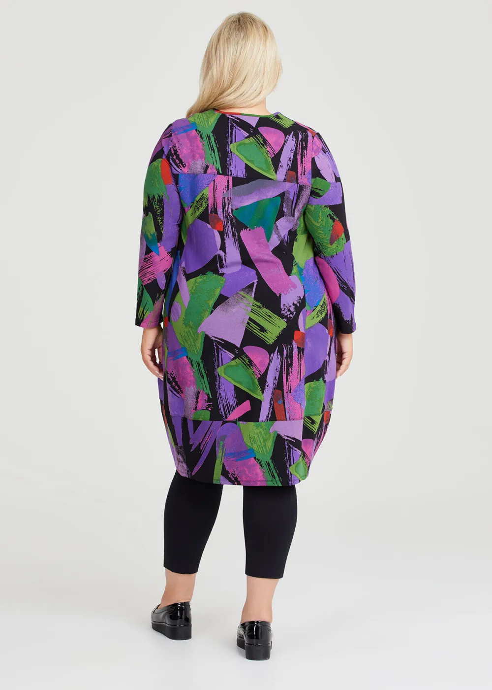 Abstract Natural Tulip Dress