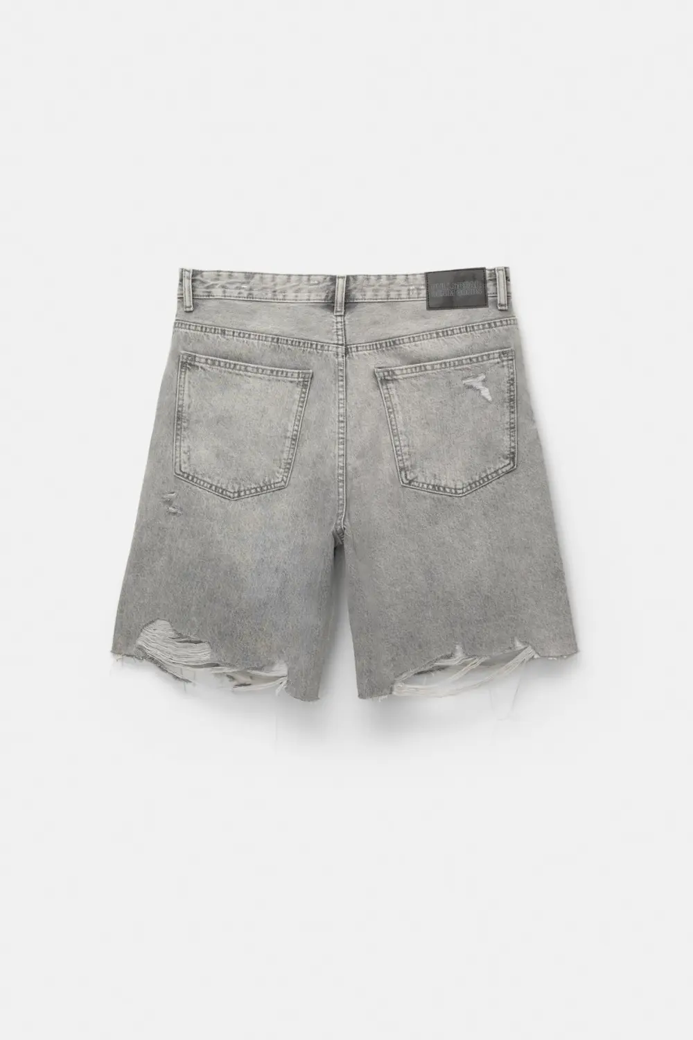 Ripped denim Bermuda shorts