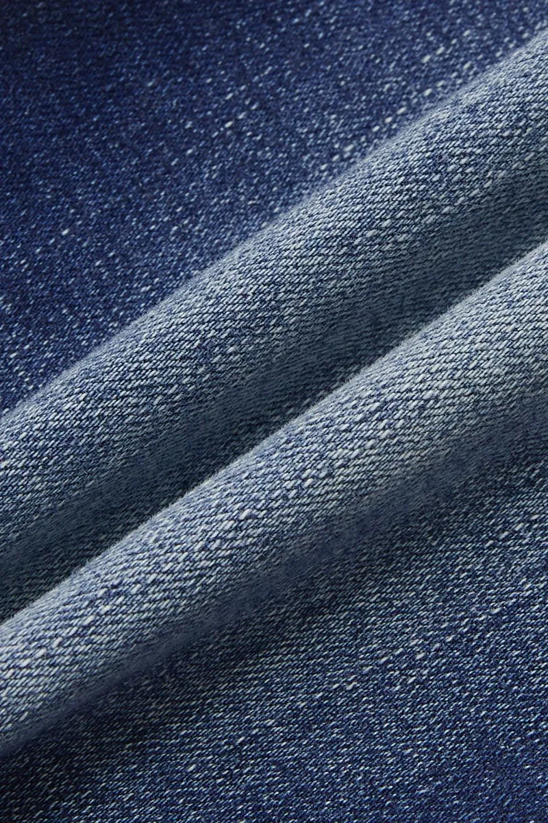 Raw Hem Wash High Stretch Mid Waist Capri Jeans