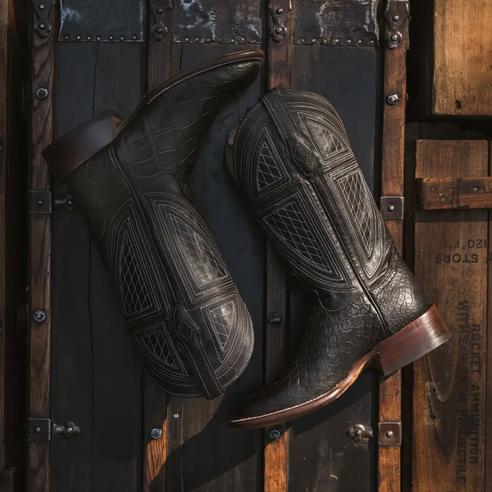 Black Falls Alligator Cowboy Boot