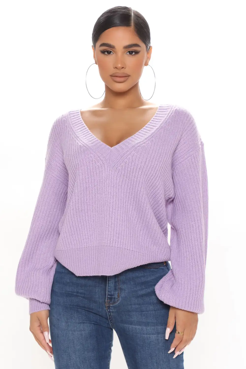 Stop And Stare Sweater - Lavender