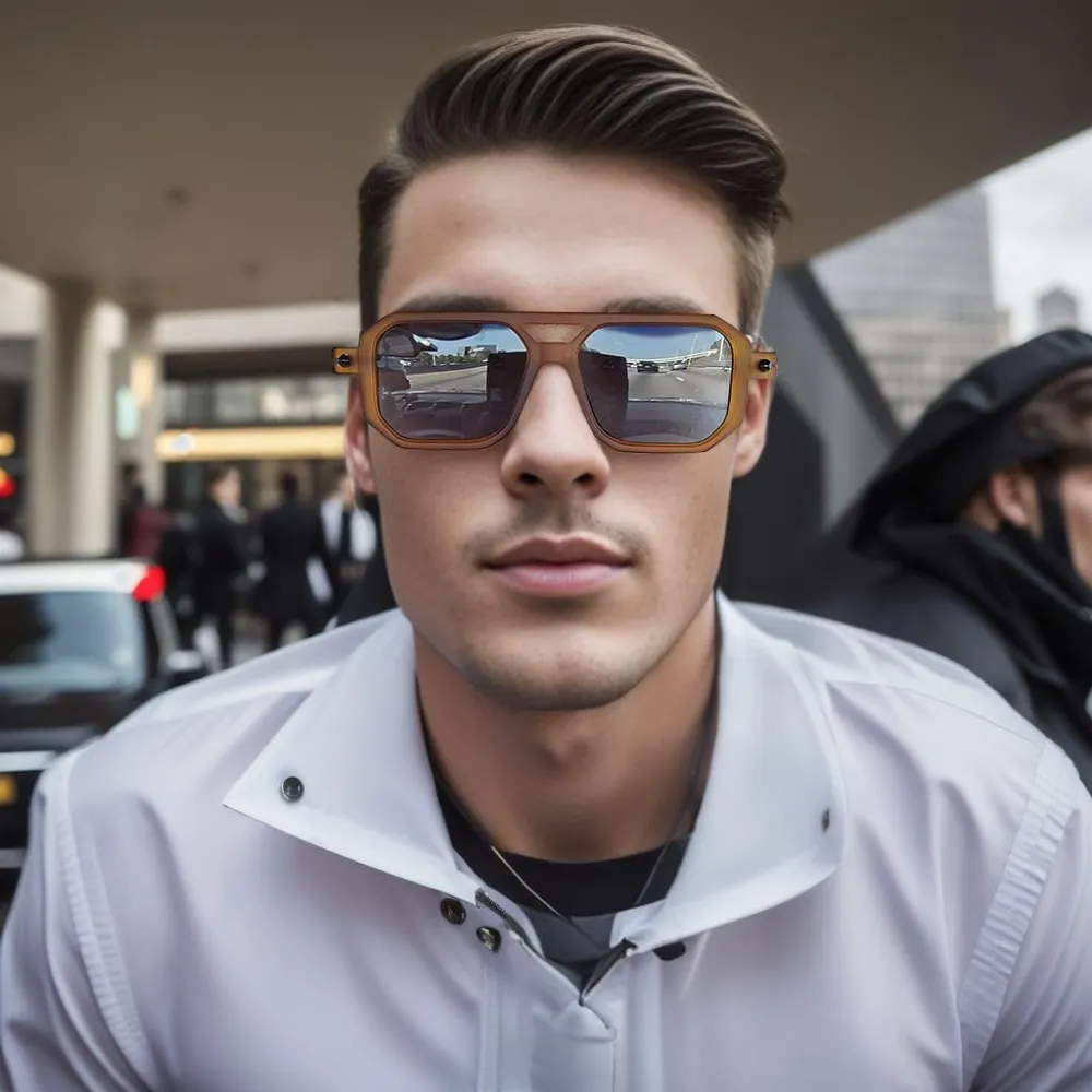 FEISEDY Vintage Square 70s Flat Aviator Sunglasses Women Men Classic Retro Stylish Frame UV400 Sunglasses B2622