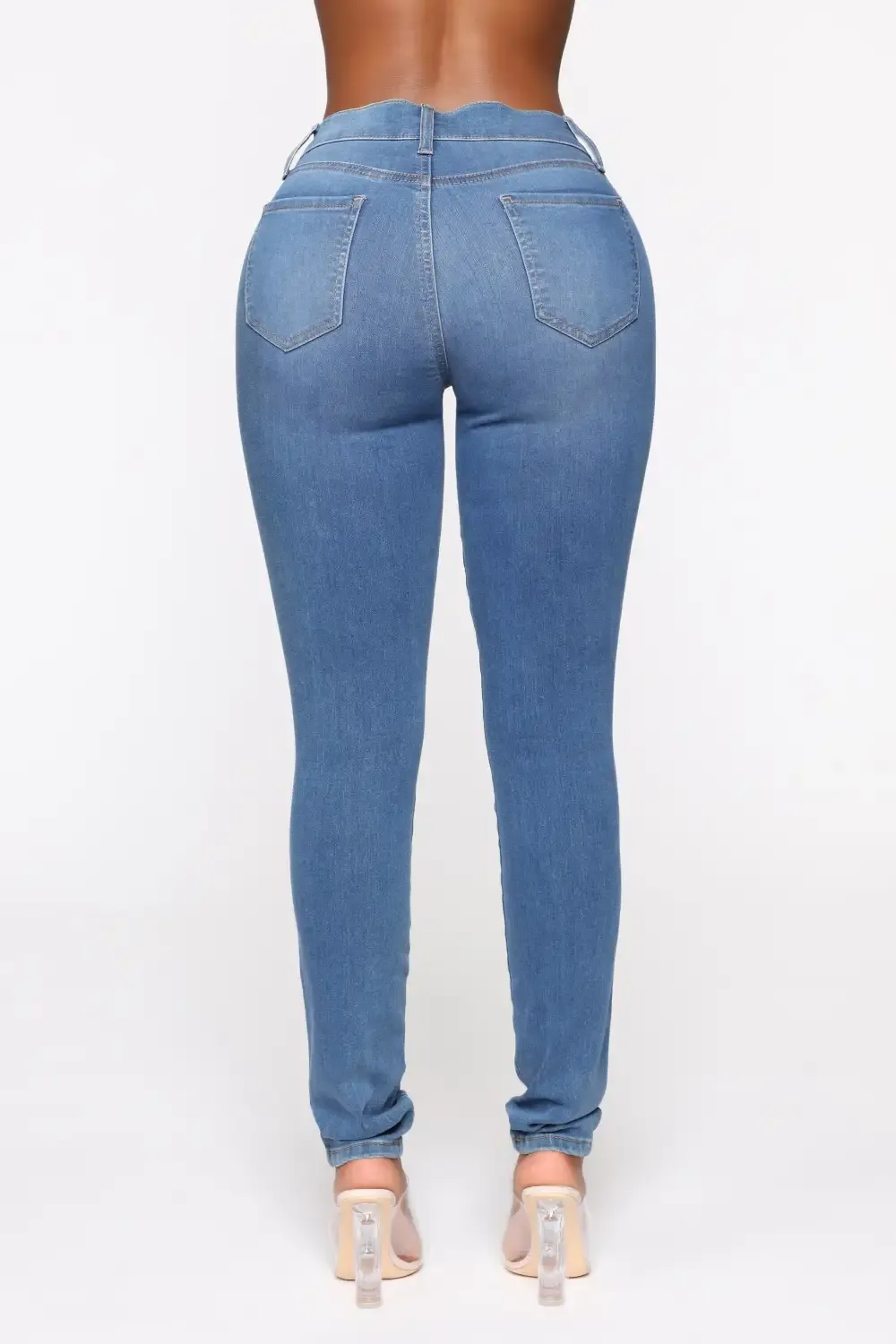 Flex Game Strong Mid Rise Skinny Jeans - Medium Blue Wash