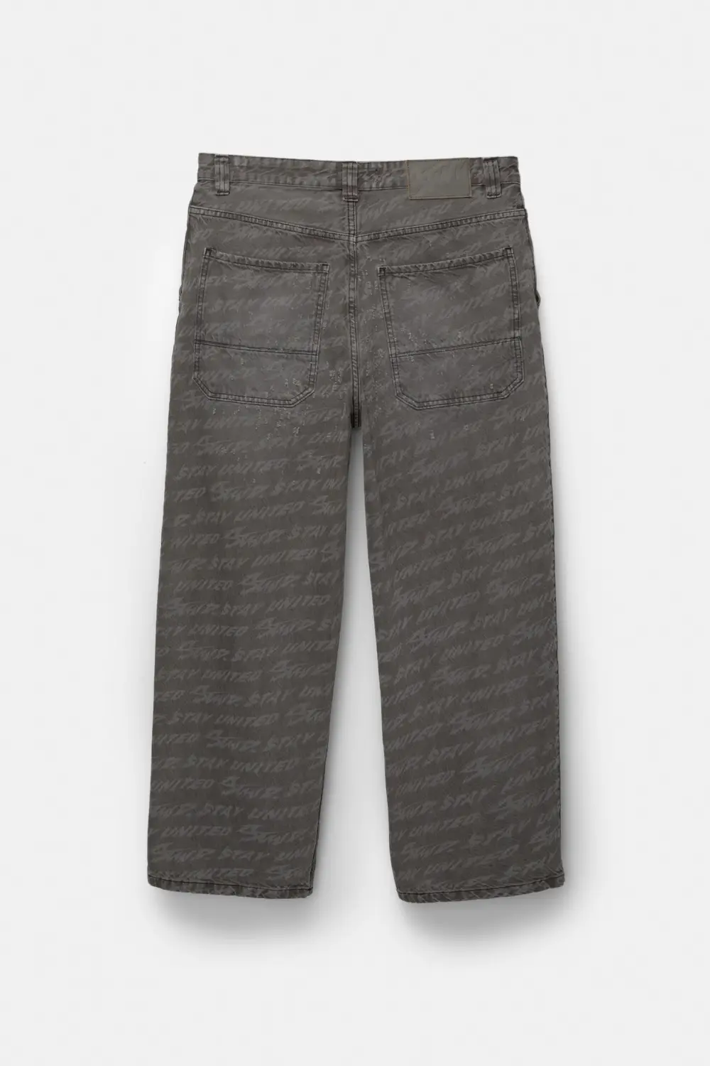 Laser print skater jeans