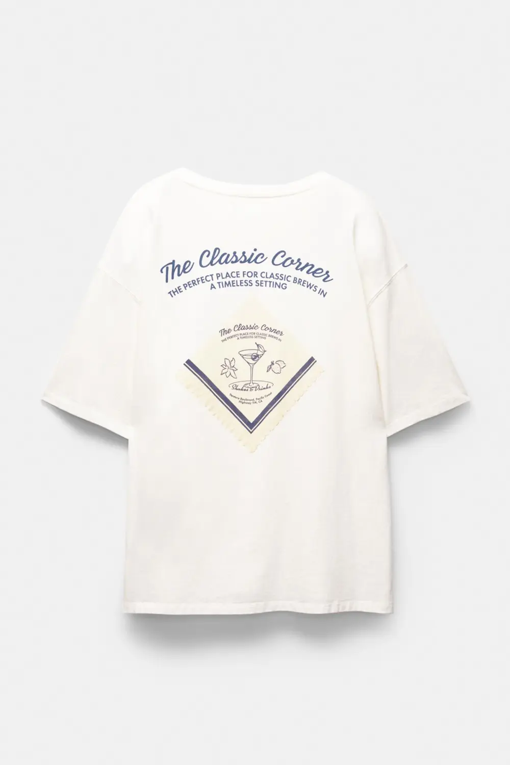 Camiseta blanca gráfico servilletas
