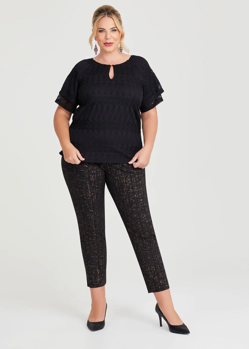 Gold Dust Ponte Suit Pant