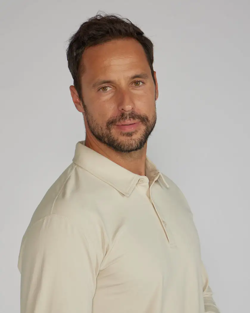 Drop-Cut Long Sleeve: Lux Polo