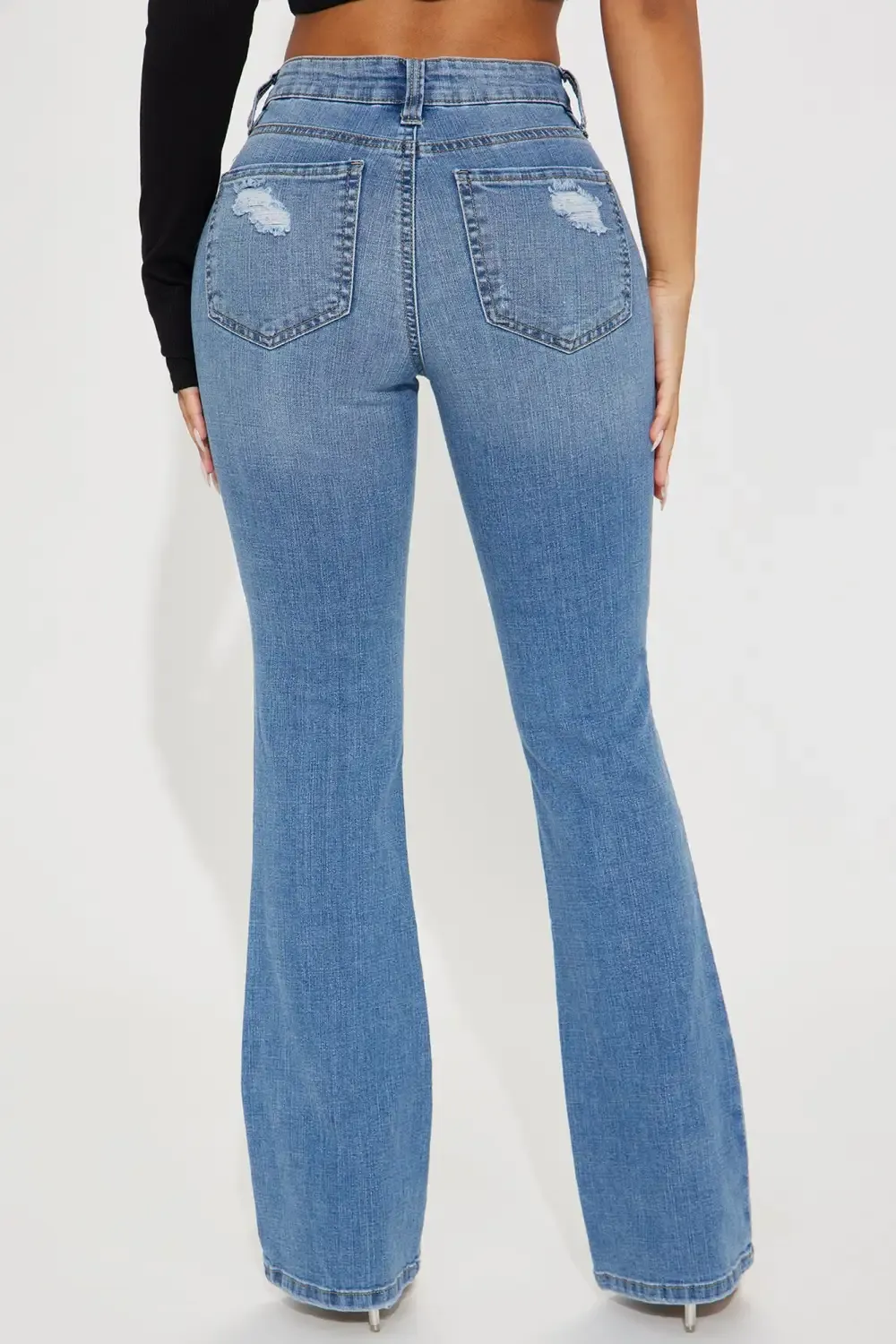 Blooming For You Stretch Bootcut Jeans - Medium Wash