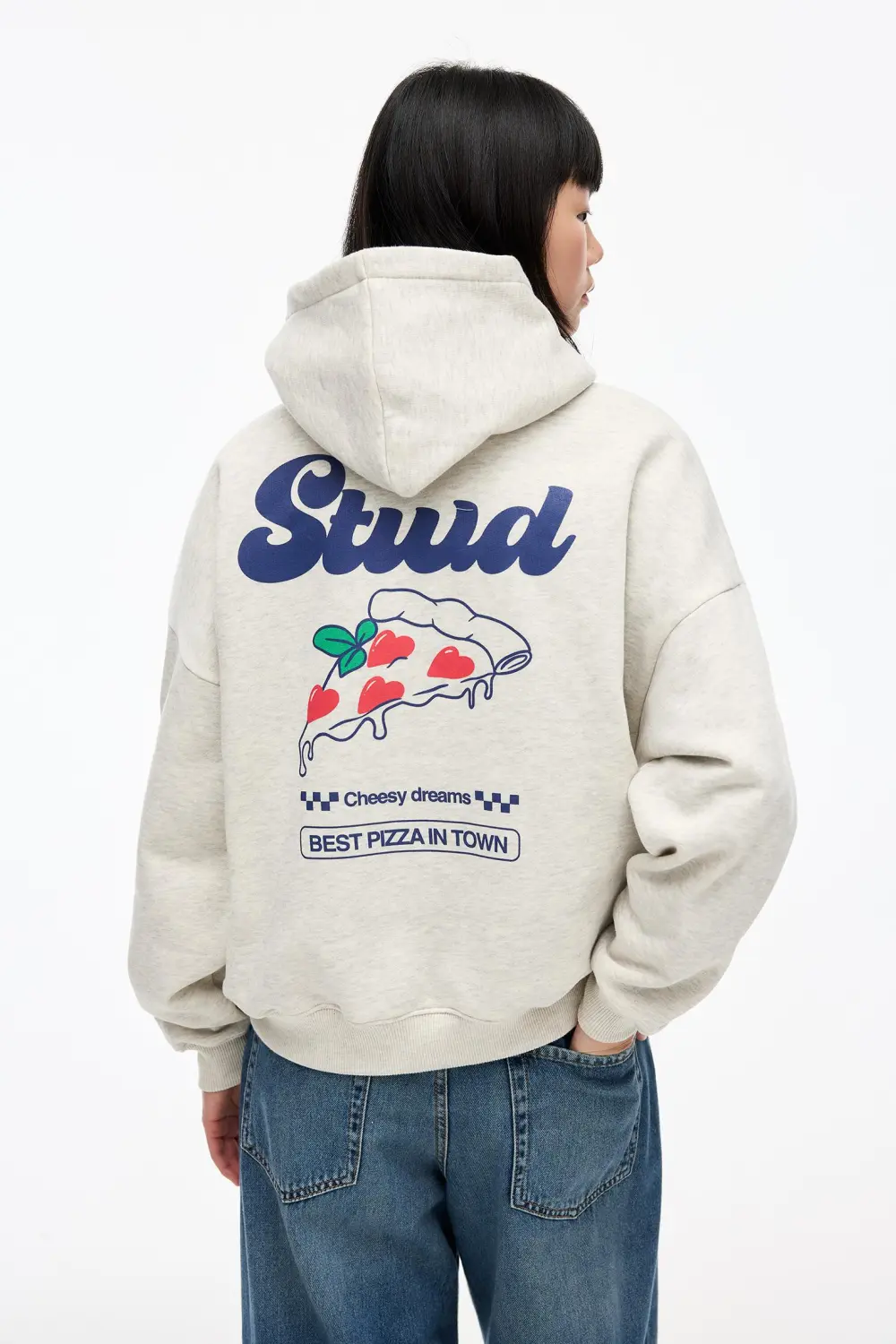 Sudadera gris STWD pizza