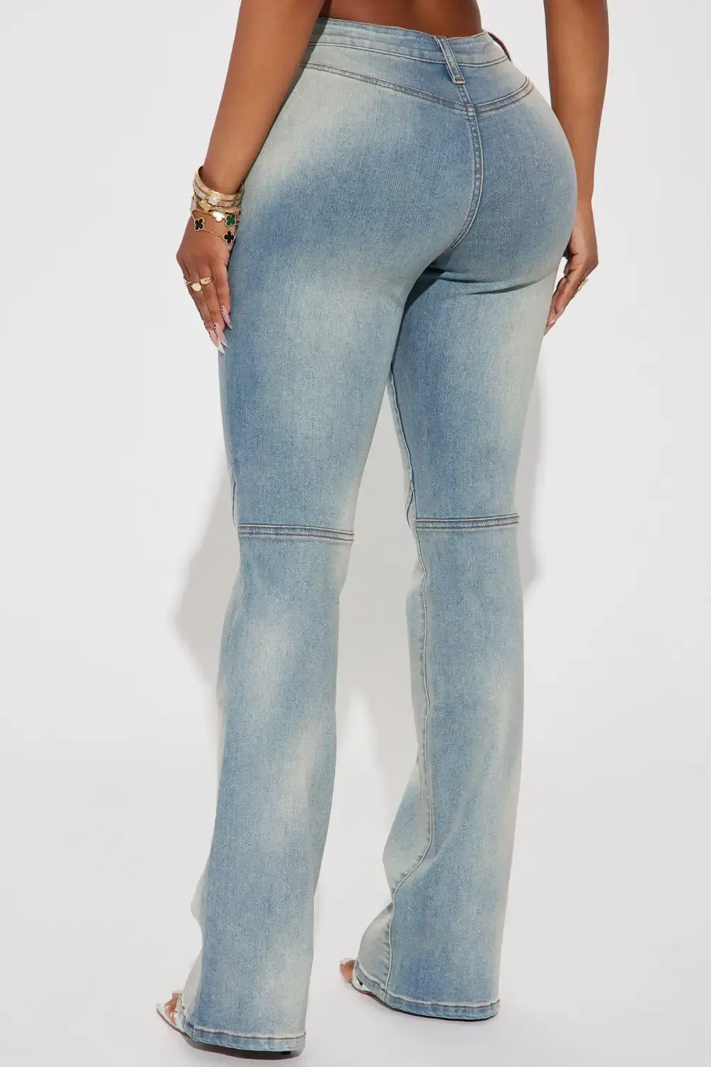 Gabriella Stretch Moto Flare Jeans - Medium