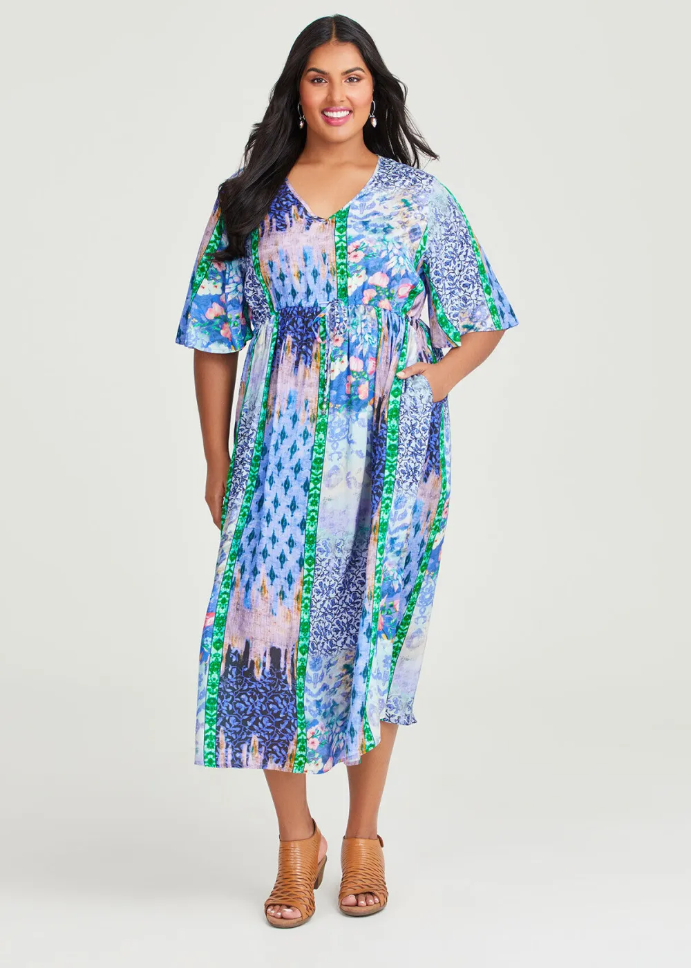 Natural Zinnia Summer Dress