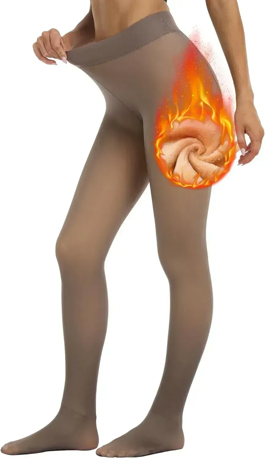 Fleece Lined Winter Warm Leggings for Women Thick Thermal Velvet Tights