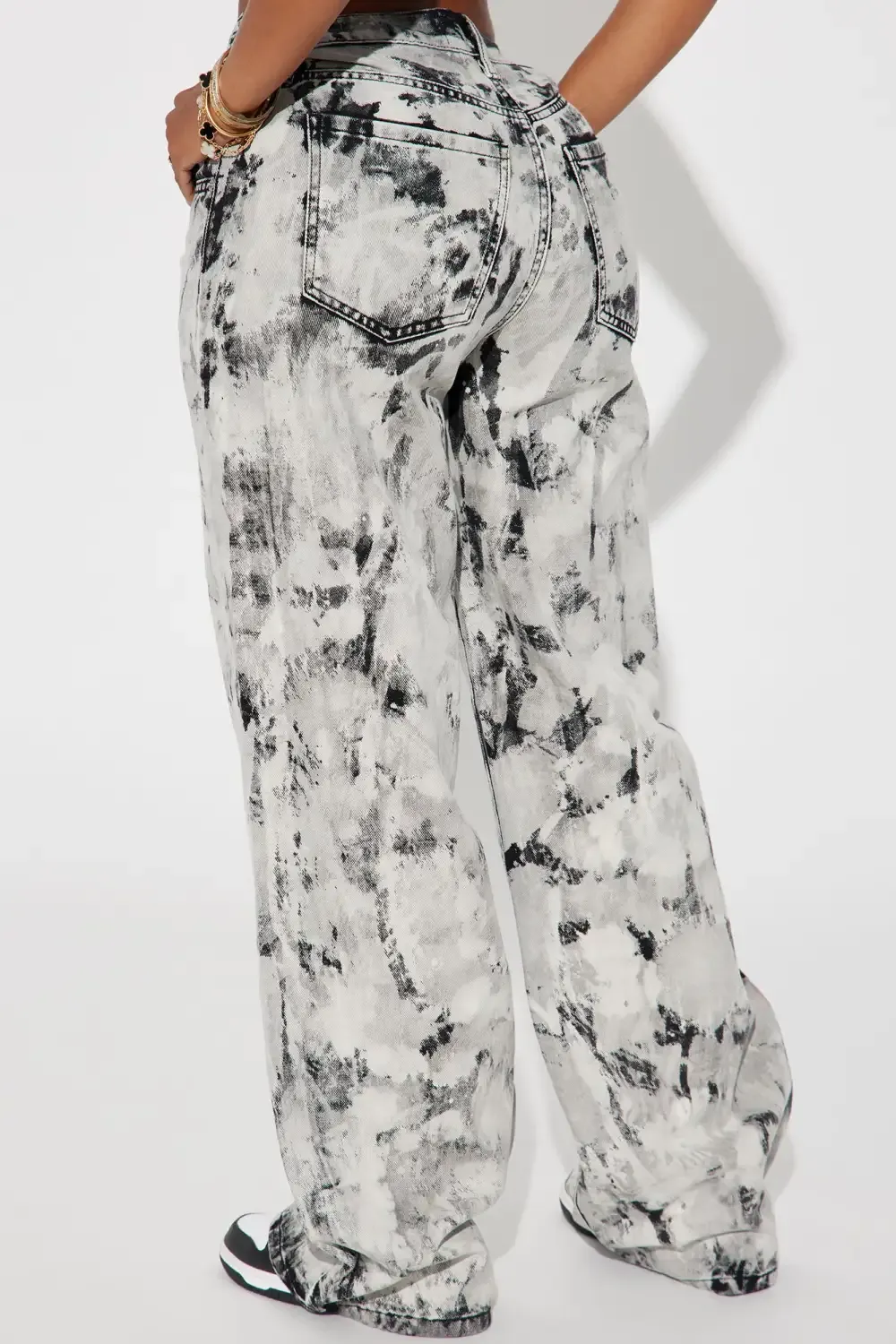Moonlight Non Stretch Wide Leg Jean - Grey
