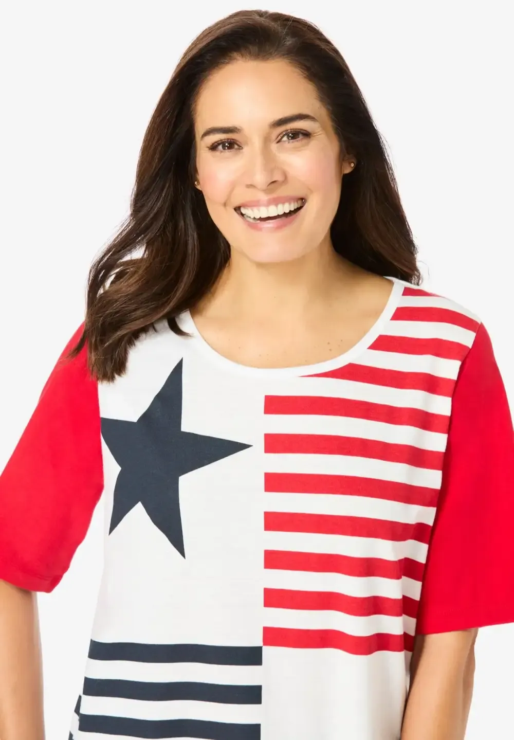 Graphic Print Scoop Neck Tunic