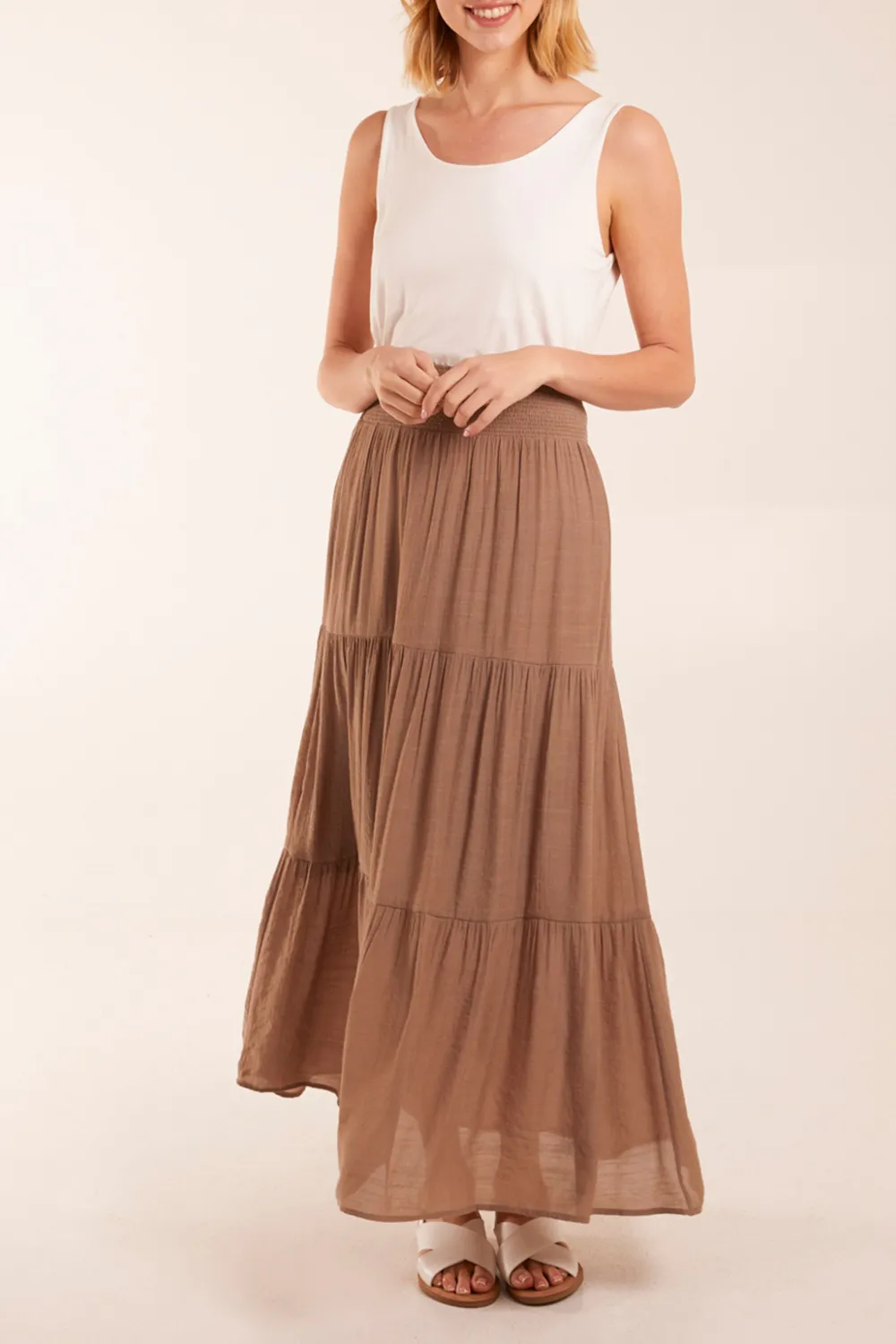 Gentle Pleated Waist Women's Skirt